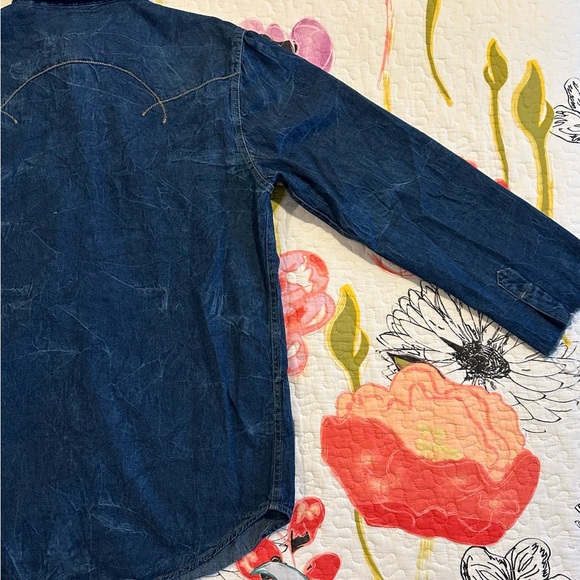 Vintage Red Denim Pearl Snap Shirt - Picture 5 of 9